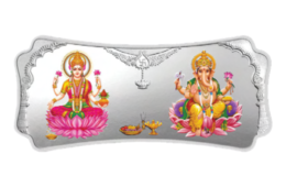 Premium Coloured Stylized Goddess Lakshmi & Lord Ganesha