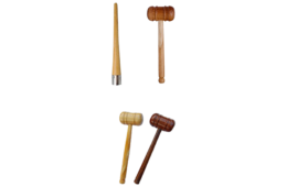Wooden Mallet Hammer & Cricket Bat Grip Cone